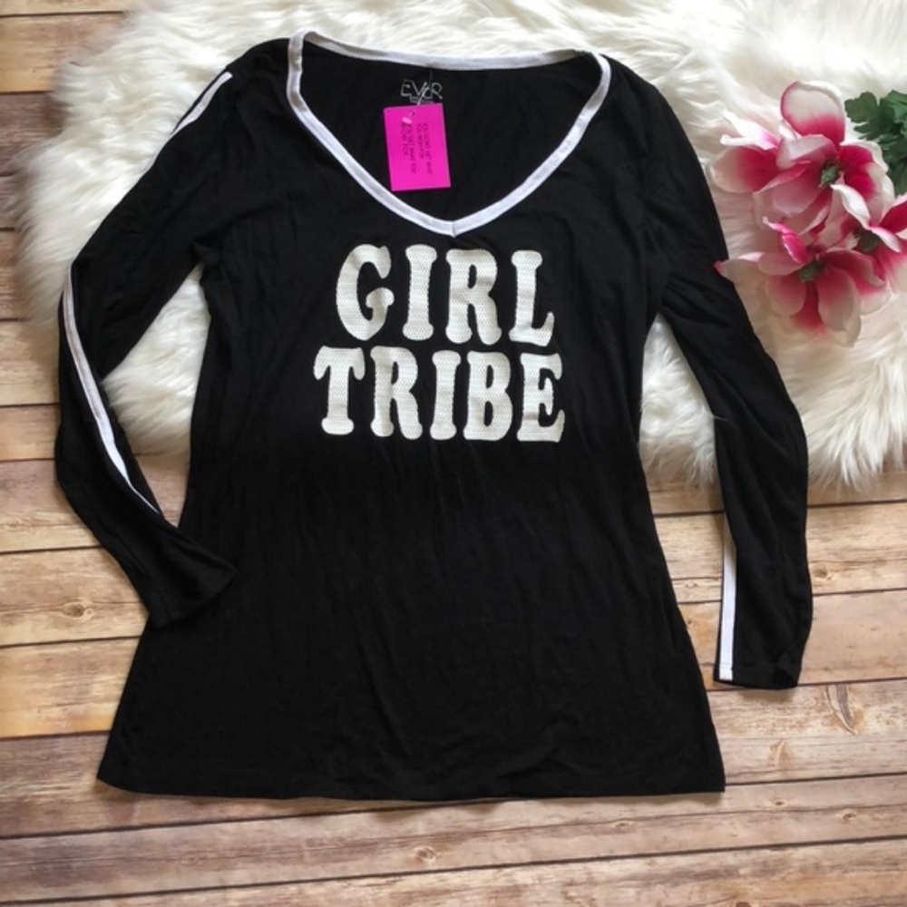 NWT Evcr Activewear Girl Tribe Tee
